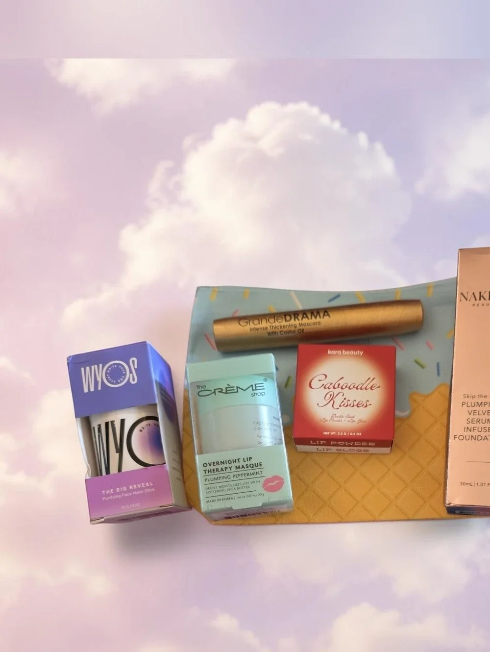 Beauty Bundle brands Included Creme shop, kara beauty, Nakery and more